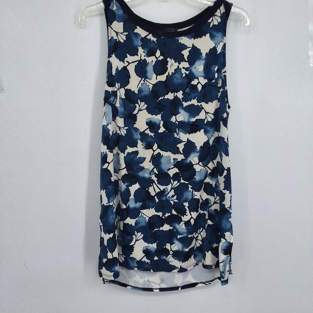 The Limited Medium Navy and White Floral Mini Dress